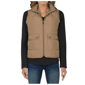 NEW Natural‎ Reflections Quilted Vest in Golden Dune Colour Size Small